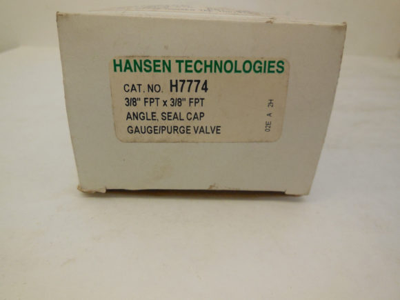 NEW HANSEN TECHNOLOGIES H7774 SEAL CAP PURGE VALVE – SB Industrial ...