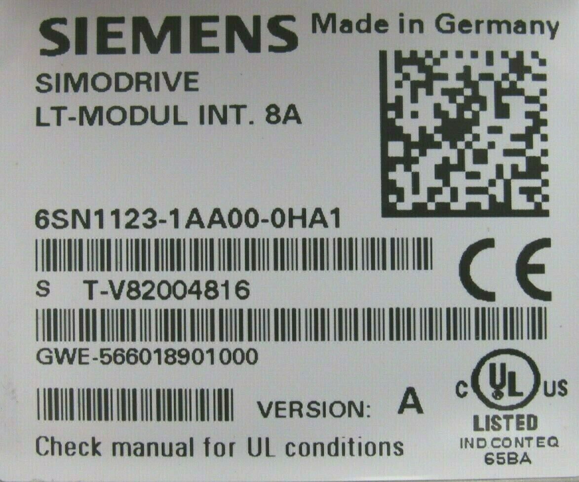 - 							0HA1 Version A Details about   Siemens Simodrive LT ENGINE INT 5283 8A 6SN1123-1AA00-0HA1 Version A data-mtsrclang=en-US href=# onclick=return false; 							show original title 5283 