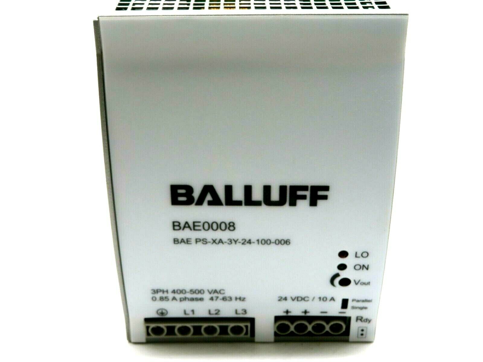 Balluff BAE0008 Three-Phase Switch Mode Power Supply PS-XA-3Y-24-100-006 