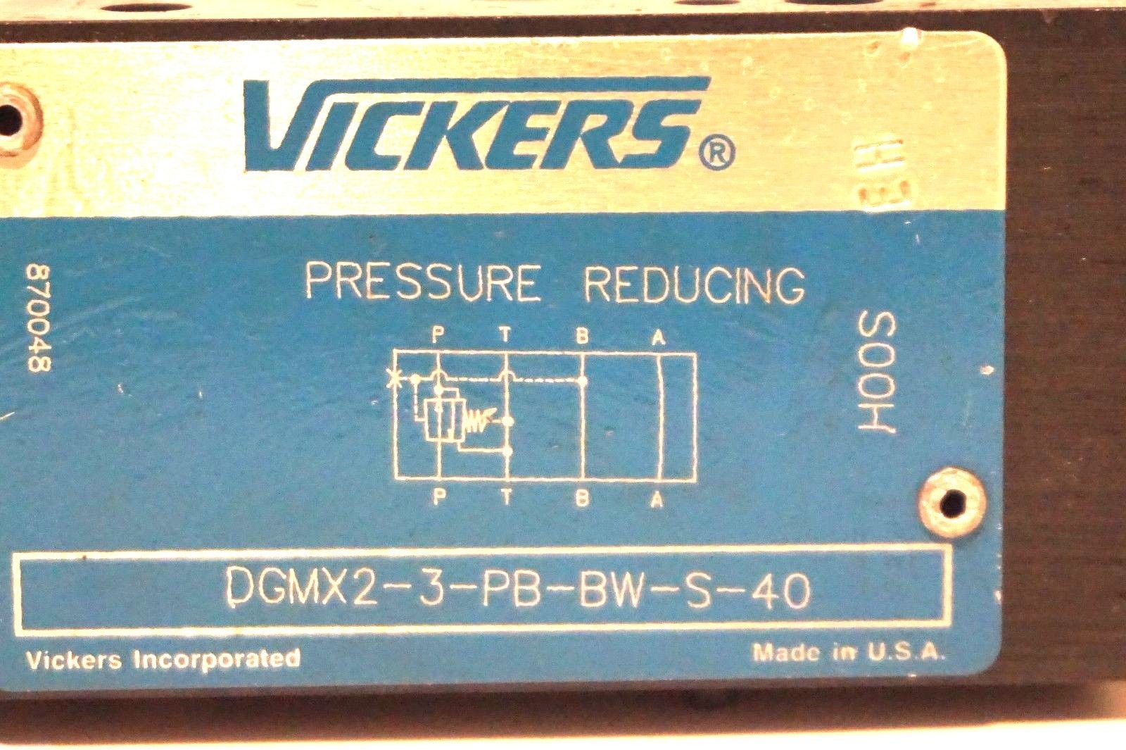 Details about   Vickers DGMX2-3-PB-CW-S-40 Pressure Reducing Valve New