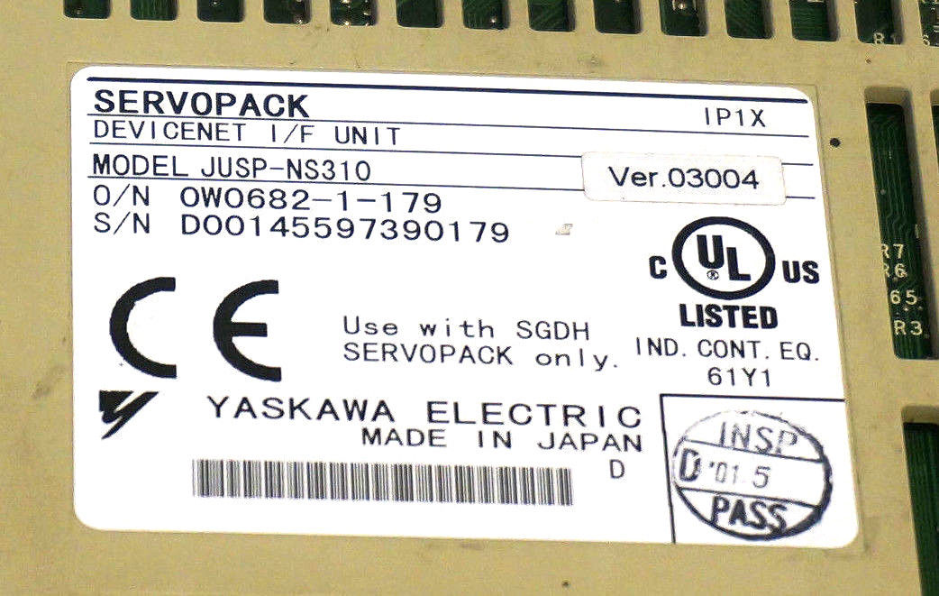 YASKAWA SERVOPACK JUSP-NS310 OPTIONAL CARD JUSPNS310 – SB 