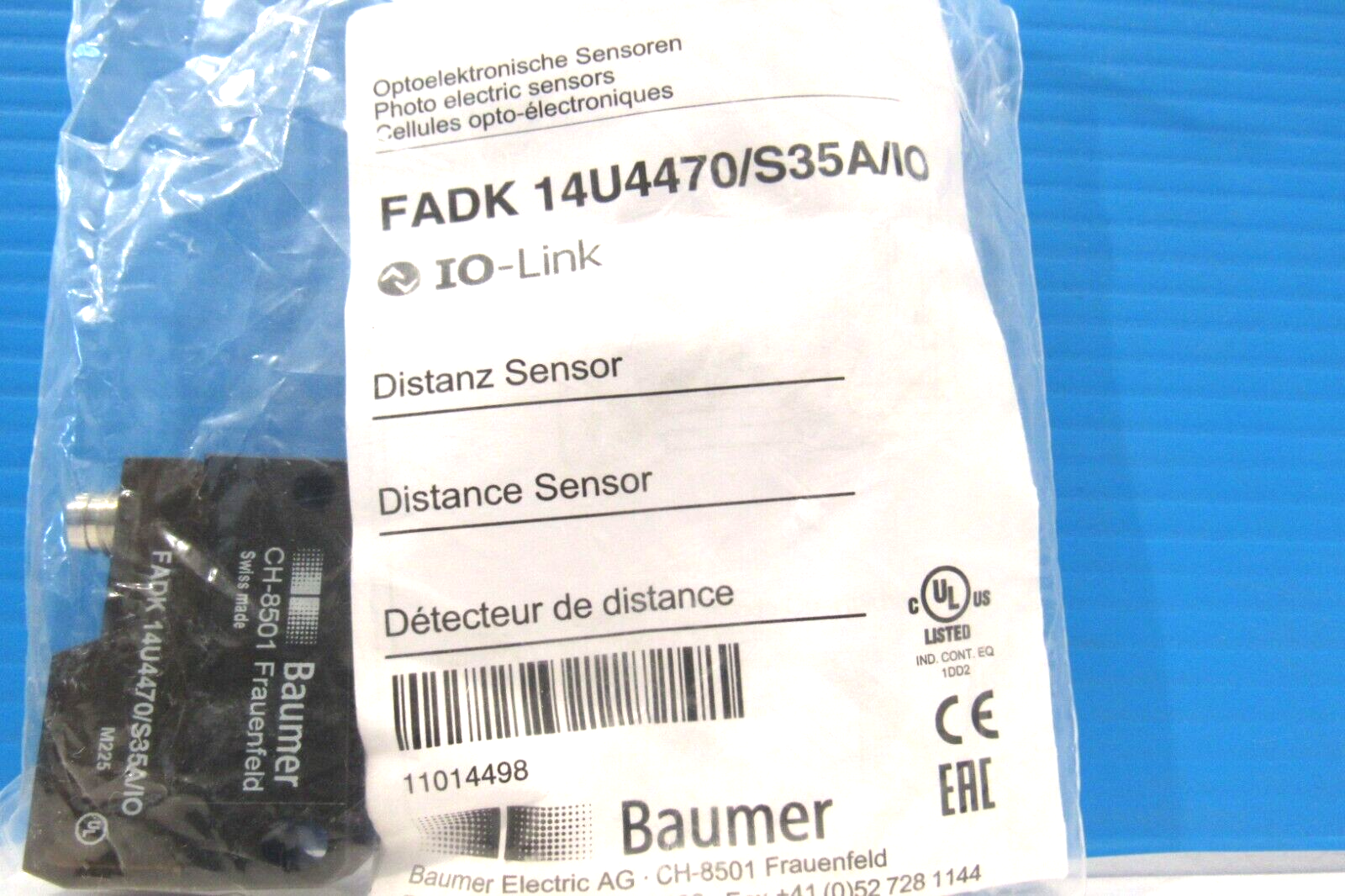 NEW BAUMER ELECTRIC FADK 14U4470/S35A/IO PHOTOELECTRIC SENSOR  FADK14U4470S35AIO – SB Industrial Supply, Inc.