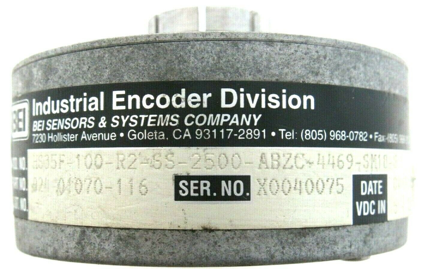 XHS35F-50-R2-SS-2500-ABZC-7272-SM18  part no Details about   BEI mod 924-01070-934 Encoder no 
