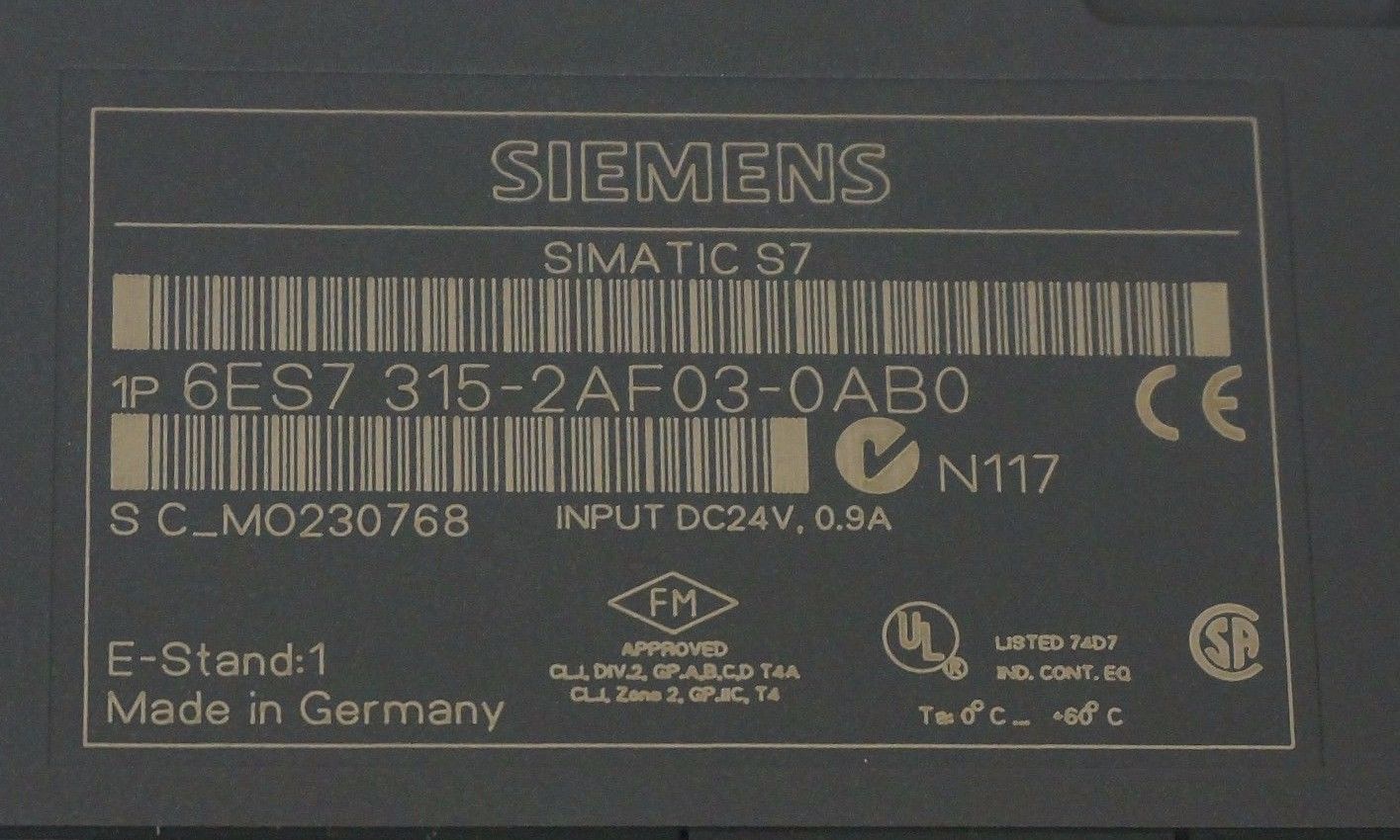 Siemens 6ES73152AF030AB0 CPU Module for sale online 