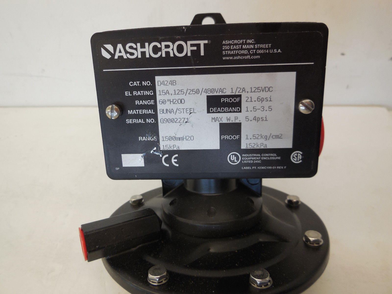 NEW ASHCROFT D424B PRESSURE SWITCH – SB Industrial Supply, Inc.