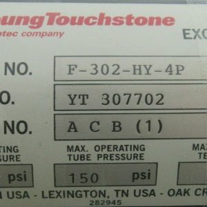 part number 307685 Young Model F-302-HY-1P Heat Exchanger 