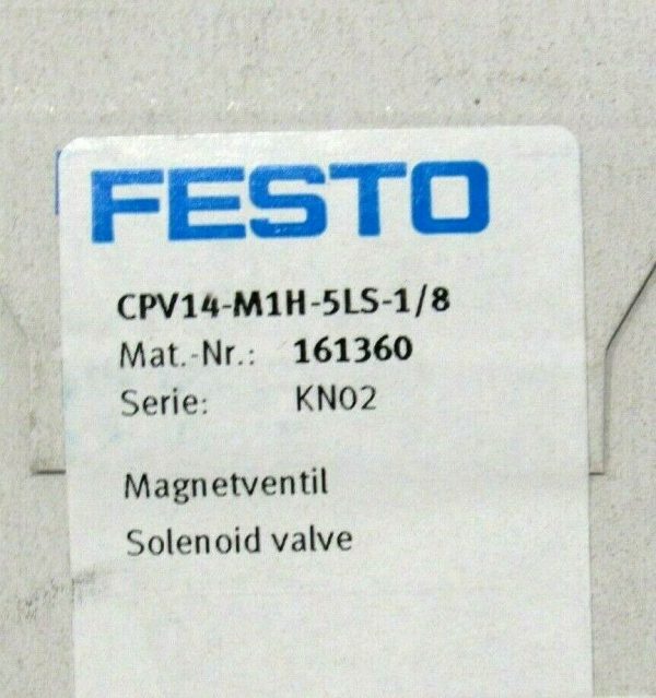 161360 FESTO Solenoid Valve CPV14-M1H-5LS-1/8