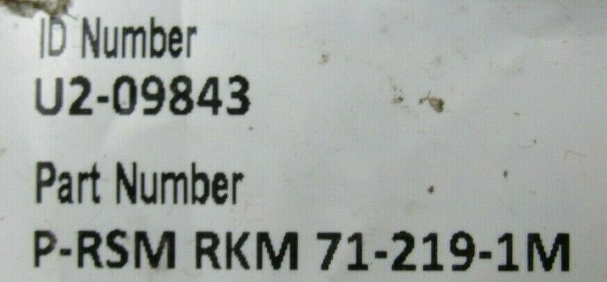 NEW TURCK U2-09843 CORD P-RSM-RKM-71-219-1M U209843 - SB Industrial ...